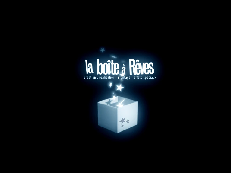Une boîte ouverte d’où sortent des étoiles : le logo de La Boîte à rêves.